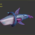 Modern Machine Shark Science Fiction Shark Future Shark 3d model