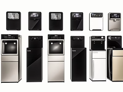 Modern Kitchen Water Dispensers With Black White Gold And Various Designs 3d model