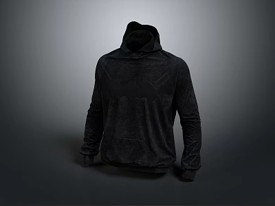 Black Hoodie Casual Comfortable Warm Stylish Daily Wear For Men And Women 3d model