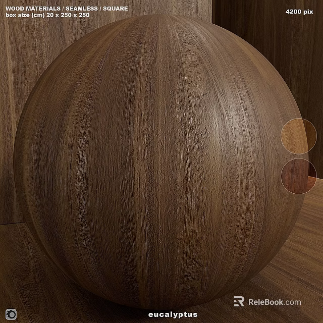 Wooden Sphere Component with Wood Grain Samples and Natural Wood Texture 3d model 