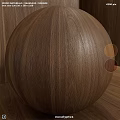 Wooden Sphere Component with Wood Grain Samples and Natural Wood Texture