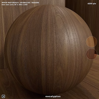 Wooden Sphere Component with Wood Grain Samples and Natural Wood Texture 3d model