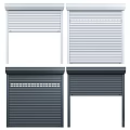 Various Colored Roller Shutters Featuring Solid And Grid Design Patterns