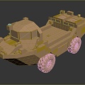 Modern sculpture amphibious vehicle ship special vehicle 3d model