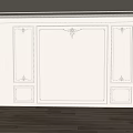 Decorative Gypsum Molding Design on White Wall with Ornate Patterns for Interior Decoration