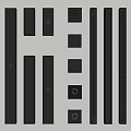 Modern Black Bathroom Accessories with Sleek Strips Squares and Perforated Designs