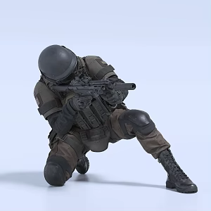 Special Forces Soldiers Police Military Special Forces 3d model