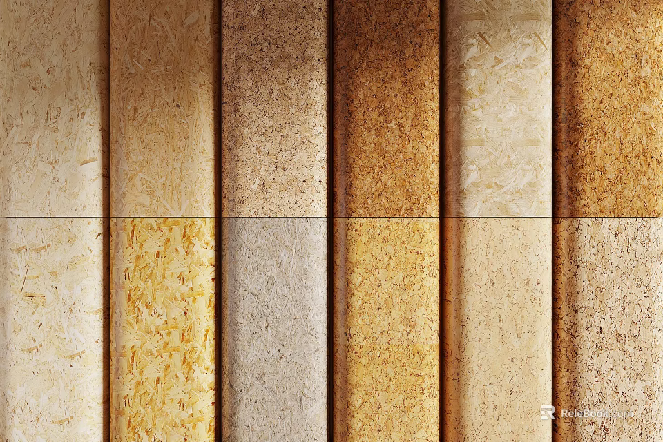 Wooden Background Wall Samples With Diverse Colors And Natural Textures For Interior Design 3d model 