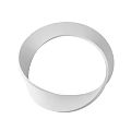Modern Abstract White Circular Sculpture With Smooth Surface And Continuous Form