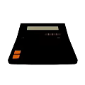 Tech Exhibition Hall Interactive Digital Display With Screen And Orange Control Buttons