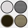 Round Rugs In Various Colors With Decorative Patterns For Home Decor 3d model