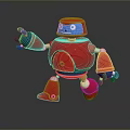 Robot Assistant Small Robot Butler Robot Butler Figure Game Figure 3d model