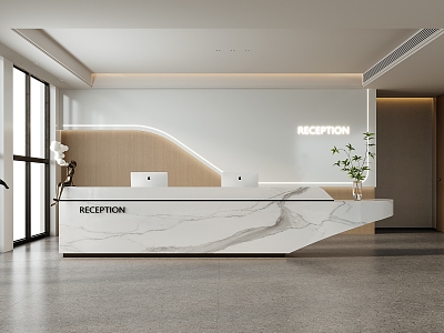 Company Reception Desk 3d model