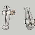 Metal Clamp Tools For Mechanical Applications With Adjustable Components 3d model