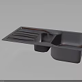 Double Bowl Kitchen Sink With Integrated Drainer For Modern Kitchen Furniture