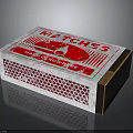 Brown And White Watch Box With Red Design WATCHES Text And Honeycomb Side