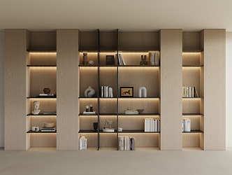 Bookcase open bookcase full wall bookshelf sofa background 3d model