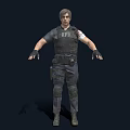 Man Police Modern Figure Game Role Game Character 3d model