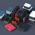 Durable Hardware Tool Storage Cases in Various Colors and Sizes for Organizing Tools 3d model
