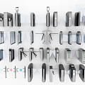Public Facilities Access Control Turnstiles With Various Types And Security Features 3d model