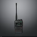 Professional Handheld Walkie Talkie With Long Antenna Display Screen And Control Buttons