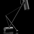 Modern Gold And Black Table Lamp With Metal Stand And Geometric Design