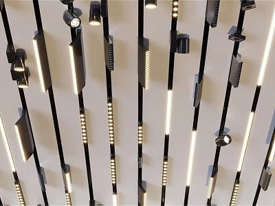 Modern Ceiling Downlights and Spotlights with Stylish Design and Bright Illumination 3d model