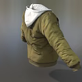 Cotton Jacket Leather Jacket Thick Jacket Clothes Down Jacket Fashion Jacket Casual Jacket Low Face Number Low Model Simple Model Game Movie Level Realism 3d model