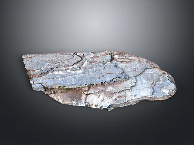 Rustic Wood Stone Material Featuring Natural Surface Cracks and Unique Textured Pattern 3d model