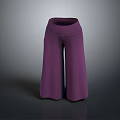 Stylish Purple Wide Leg Pants For Casual Fashion With Soft Comfortable Fabric