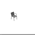Black Modern Dining Chair With Armrests And Slatted Back Seat Design