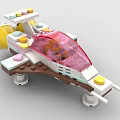 LEGO toy blocks gingerbread man spaceship 3d model