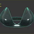Transparent Semicircular Daily Necessity Featuring Zipper Detail And Smooth Surface Design