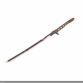 Glowing Sword With Red Light And Mechanical Hilt Design On Dark Textured Background