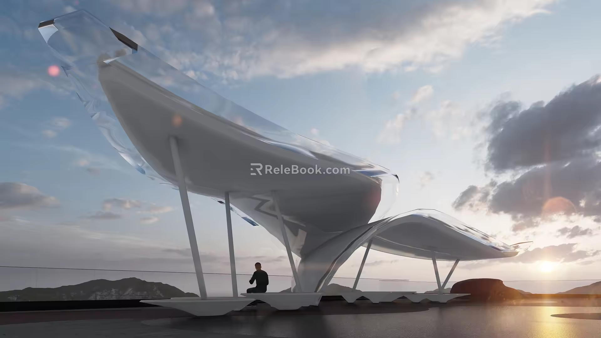 Modern Landscape Pavilion 3d model