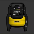 DEWALT Yellow And Black Air Compressor With Handle Control Panel And Air Tank 3d model