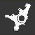 3D Rendered Metal Mechanical Part With Smooth Surface And Precision Engineered Holes