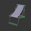 Wooden Frame Deck Chair With Turquoise Cushion Folding Design For Outdoor Relaxation
