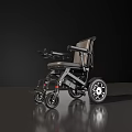 Modern Foldable Wheelchair With Black Frame Comfortable Seat And Wheels