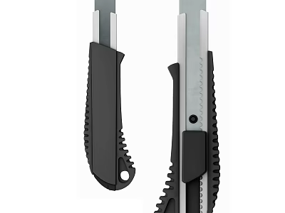 Practical Double Pack Weapons With Black Handle Metal Blade Anti Slip Grip Design 3d model