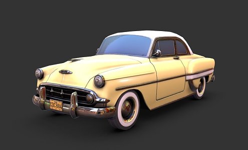 Yellow Car 3d model