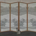 Screen partition 3d model