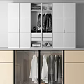 Modern Wardrobe Interior Design With Glass Doors Hanging Space And Drawers
