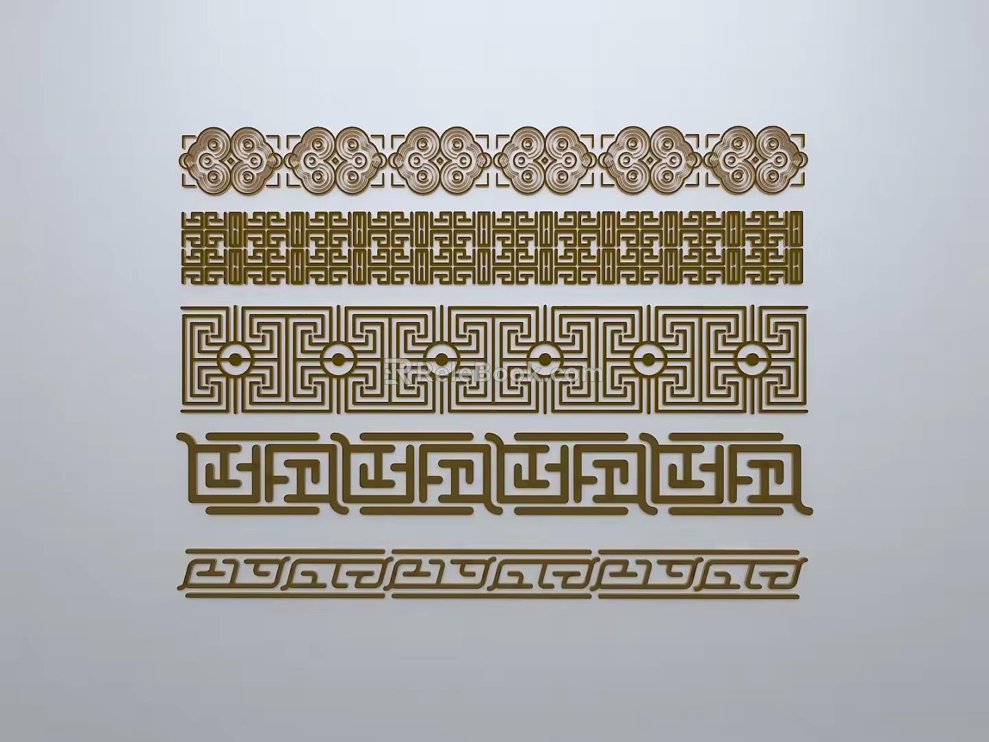 Window grilles line silhouette pane window sill border engraved window edge strip construction 3d model