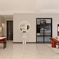 Modern Living Dining Room Interior With Sofa Coffee Table TV And Floor to Ceiling Window