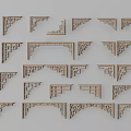 Chinese Carved Corner Flower 3d model