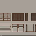 Wooden Casement Windows Various Designs With Grilles Louvers Open Closed On Platform