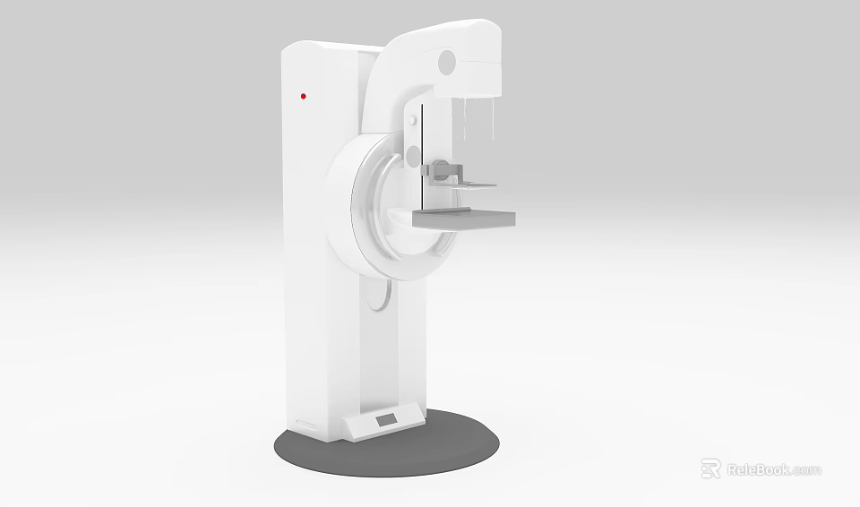White Professional Medical Diagnostic Imaging Device With Advanced Rotating Structure And Stable Base 3d model 