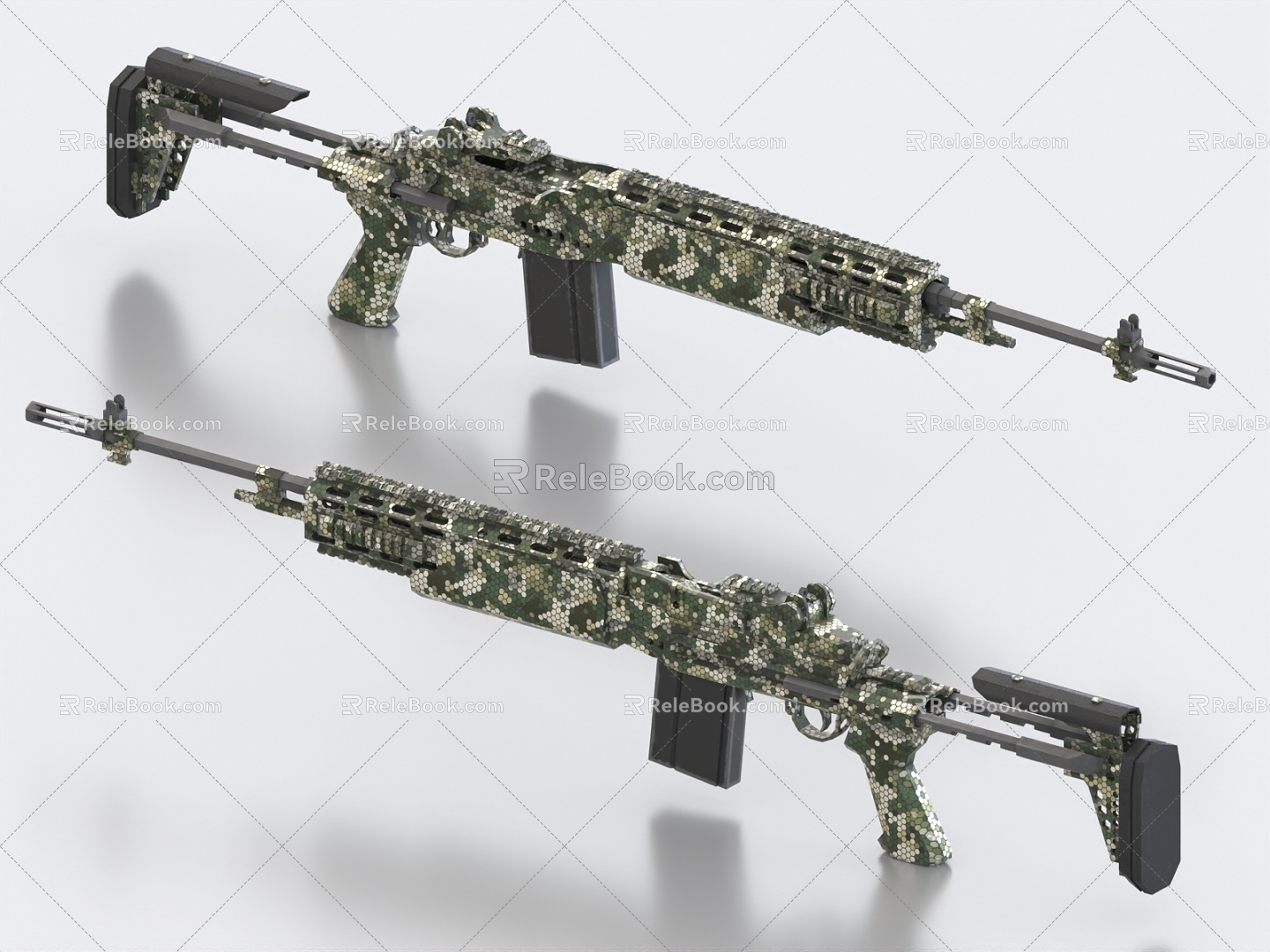 Rifle Machine Gun Machine Gun Weapon Firearms 3d model