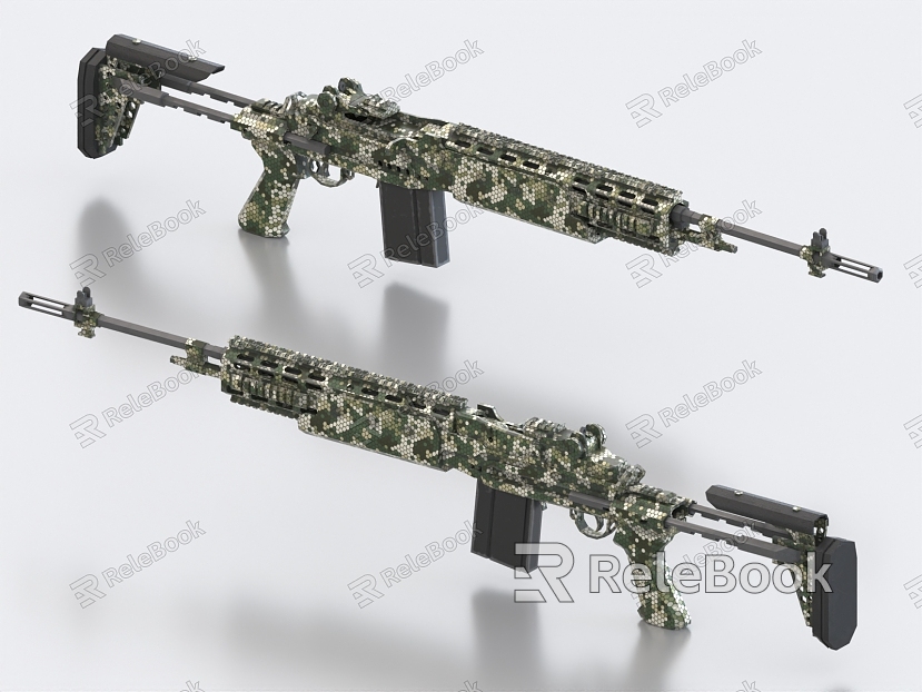 Rifle Machine Gun Machine Gun Weapon Firearms model